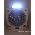 12'' rechargeable emergency fan with led light DC motor fan AC household fan
